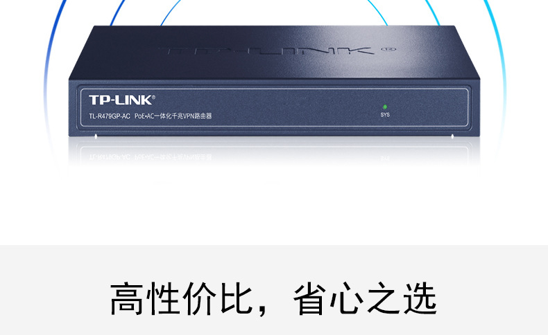 TP-LINK TL-R479GP-AC全千兆有线路由器8口PoE供电AP管理