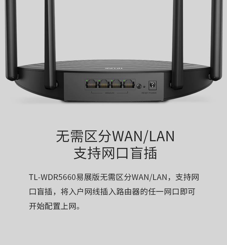 TP-LINK无线路由器1200M双频5G高速WIFI家用光纤TL-WDR56
