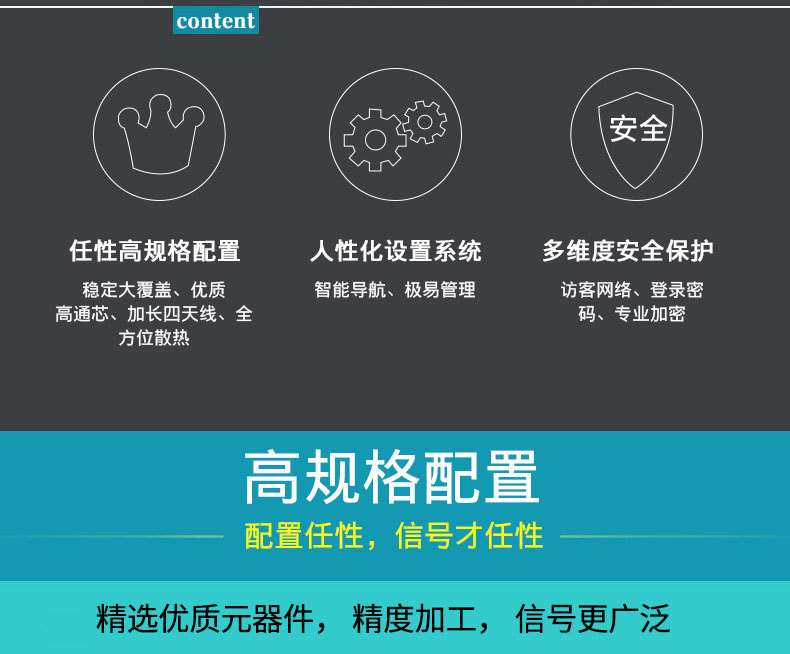 迅捷FW325R 300M无线路由器Wifi四天线穿墙家用宽带路由