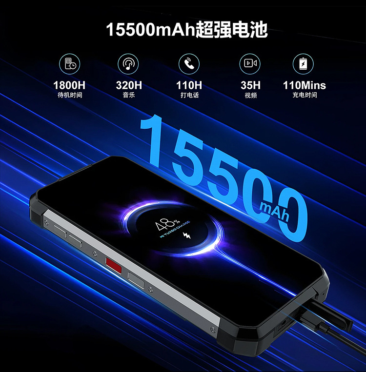 Unihertz Tank 2代 8849三防智能手机激光投影全网通防水