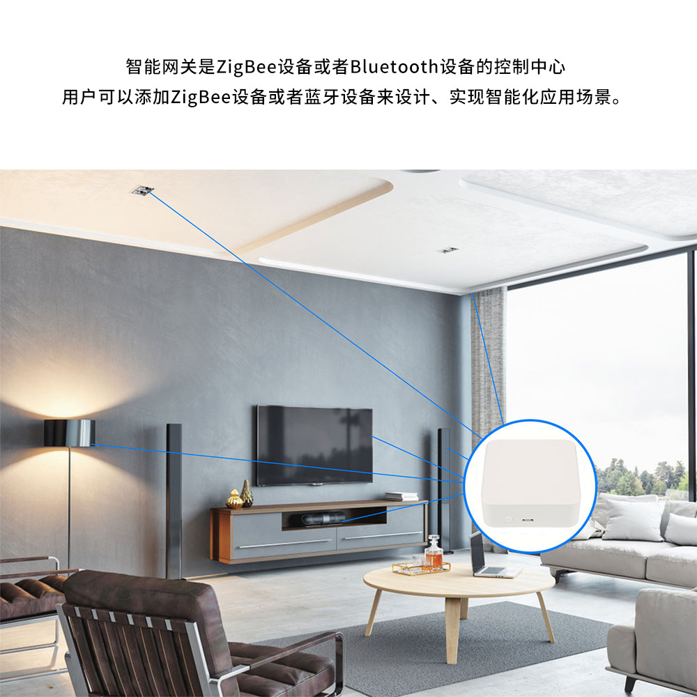 Tuya涂鸦多模网关智能家居控制中心无线蓝牙Mesh中控网关