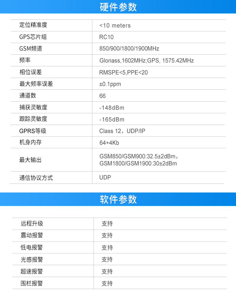 无线gps强磁定位器 货物运输车辆追踪器汽车车载报警防盗