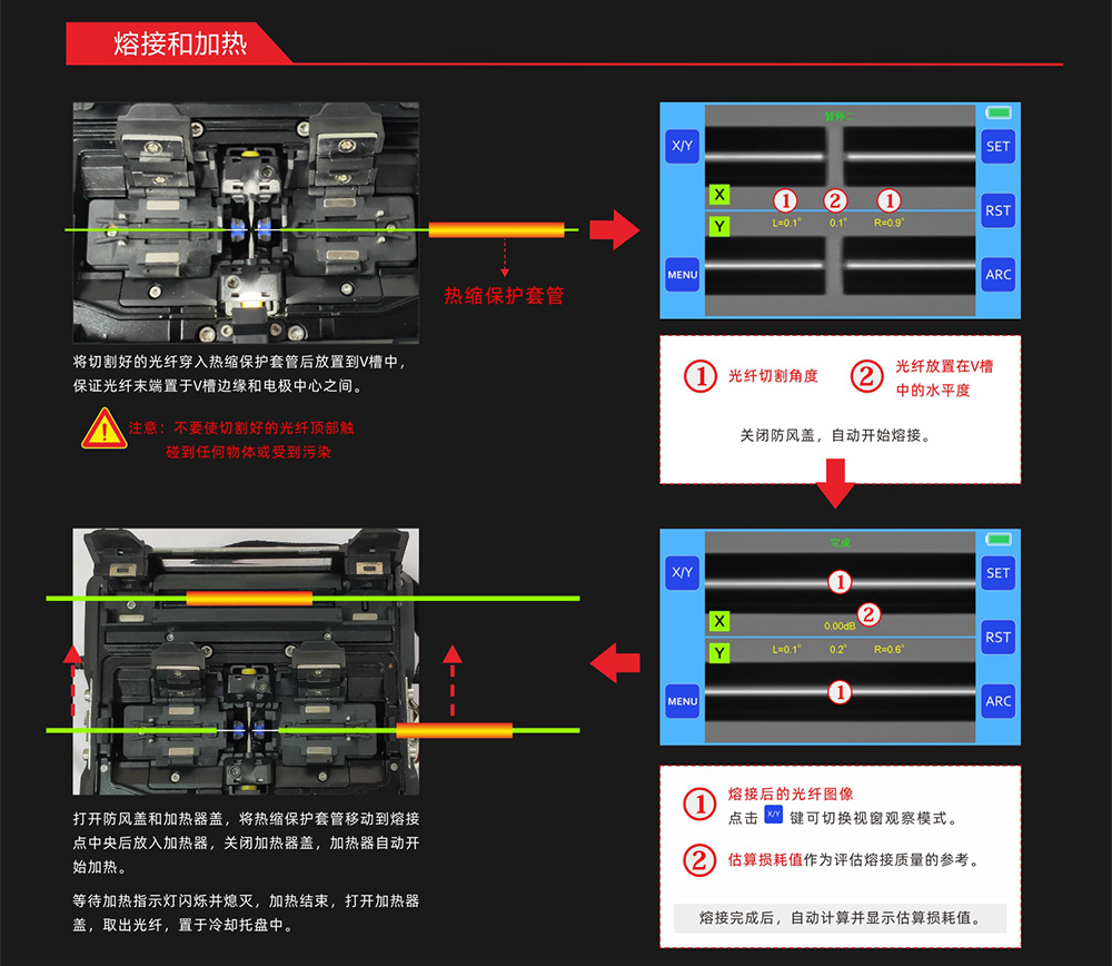 汉态(TEKCN)TC-400i 四马达FTTx皮线熔接机 弱电/安防/监