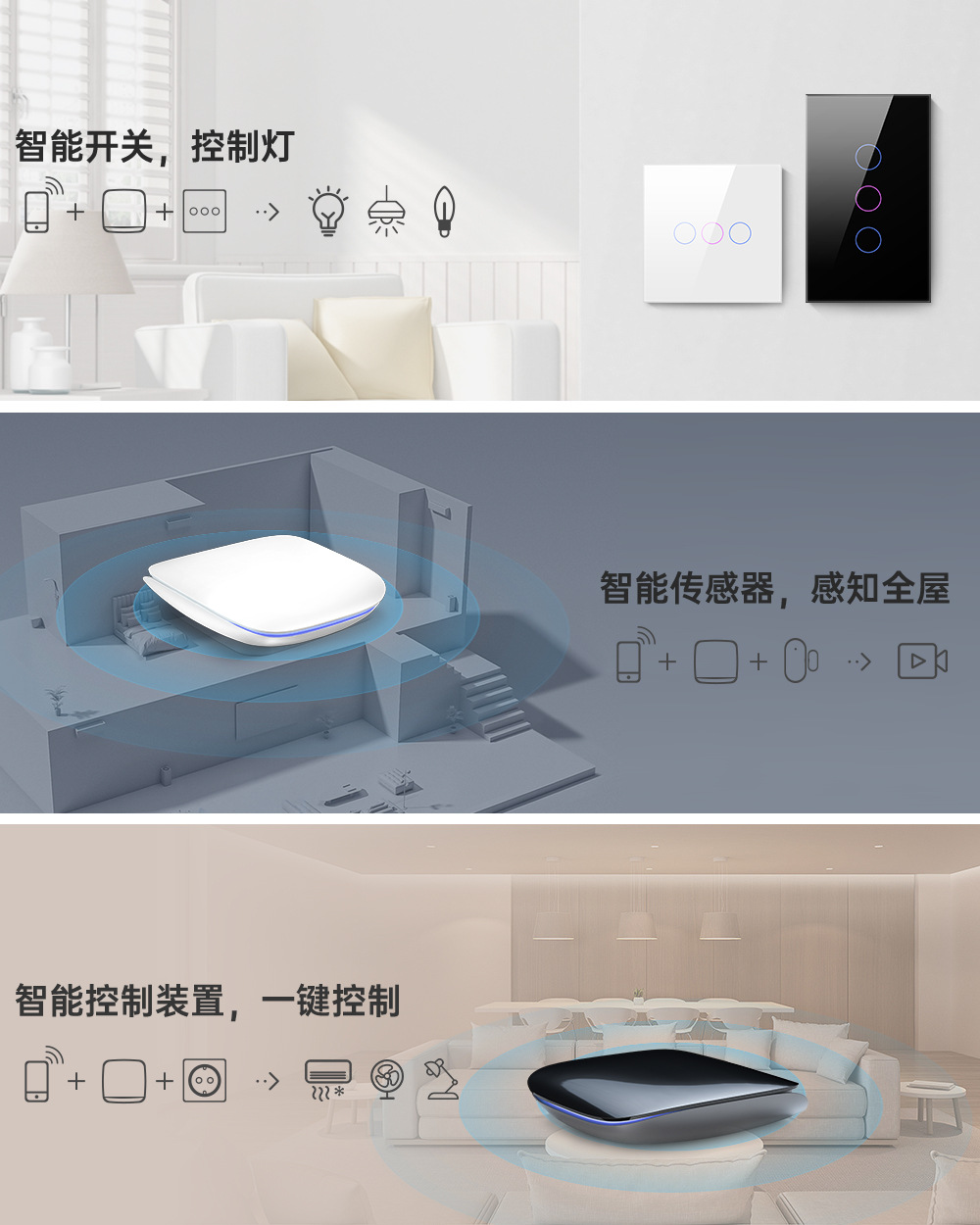 涂鸦智能ZigBee+蓝牙双模无线网关智能家居设备联动远程A
