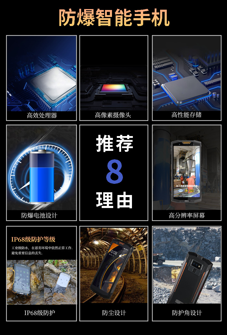 安科迅捷KTW270矿用防爆手机 本安型防爆手机 全网通防爆