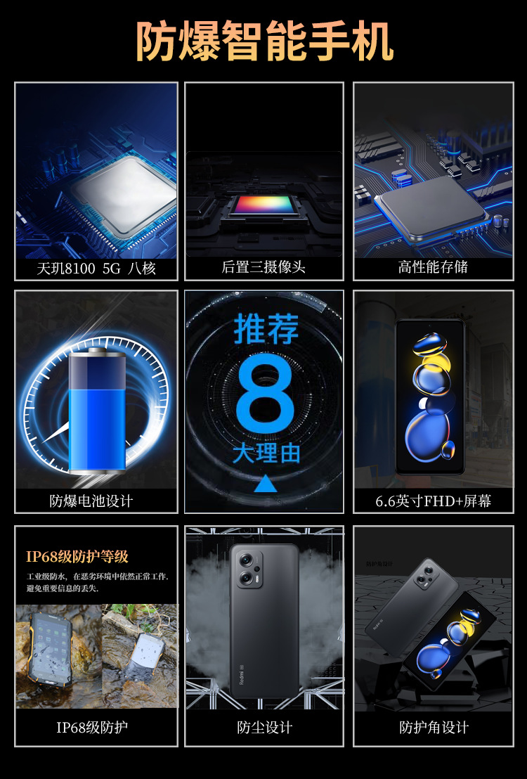 安科迅捷N11T-Ex化工用防爆手机 PDA终端厂家直销 三防防