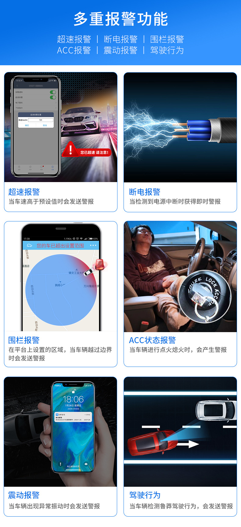 4G智能汽车定位器 北斗卫星车载gps定位器摩托车电动车防