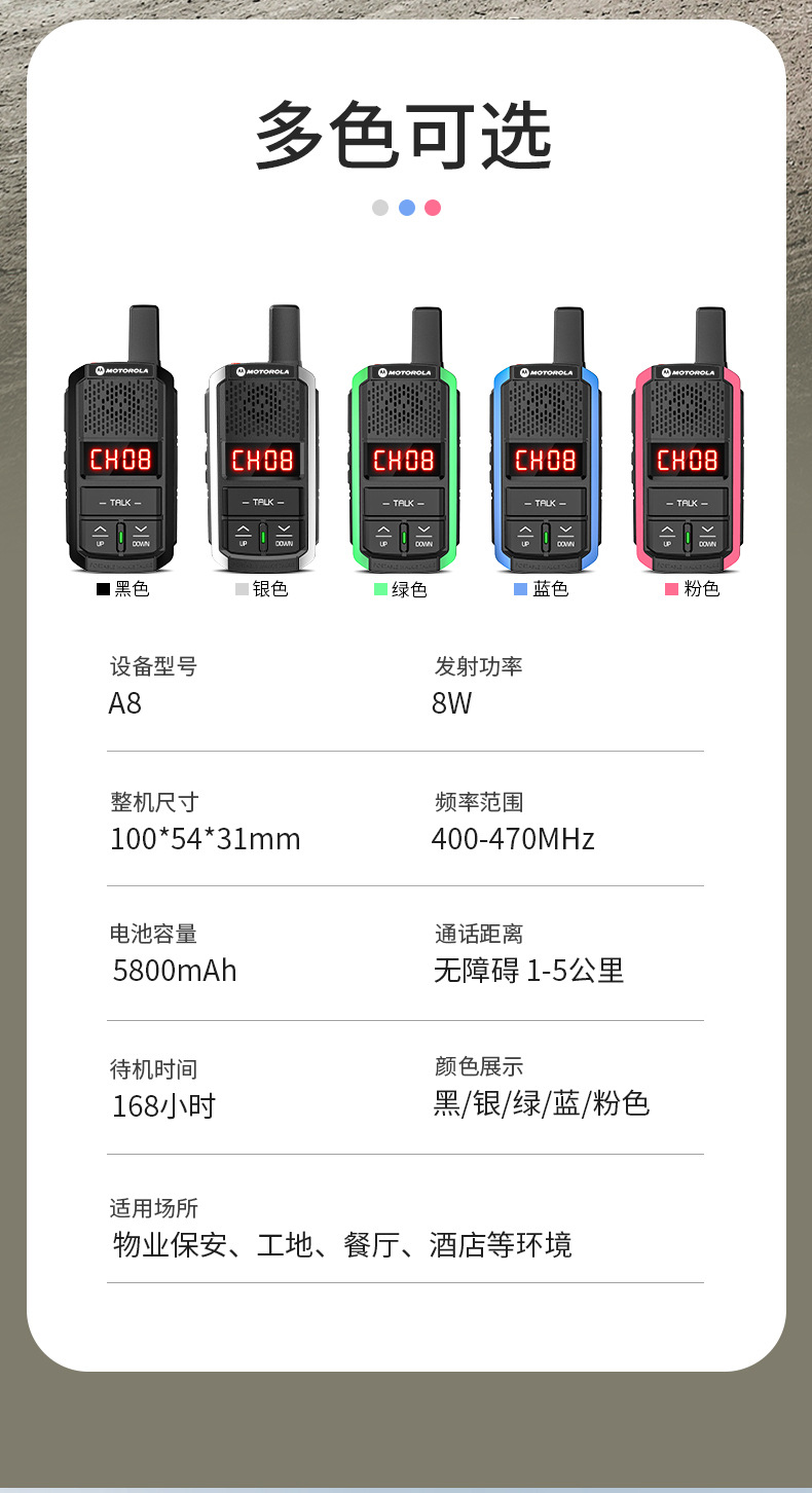新款对讲机批发大功率户外小型迷你型无线电跨境亚马逊工