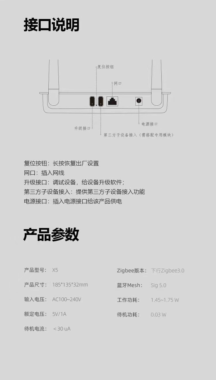 涂鸦智能网关工程网关多模网关增强版 Zigbee3.0 蓝牙mes